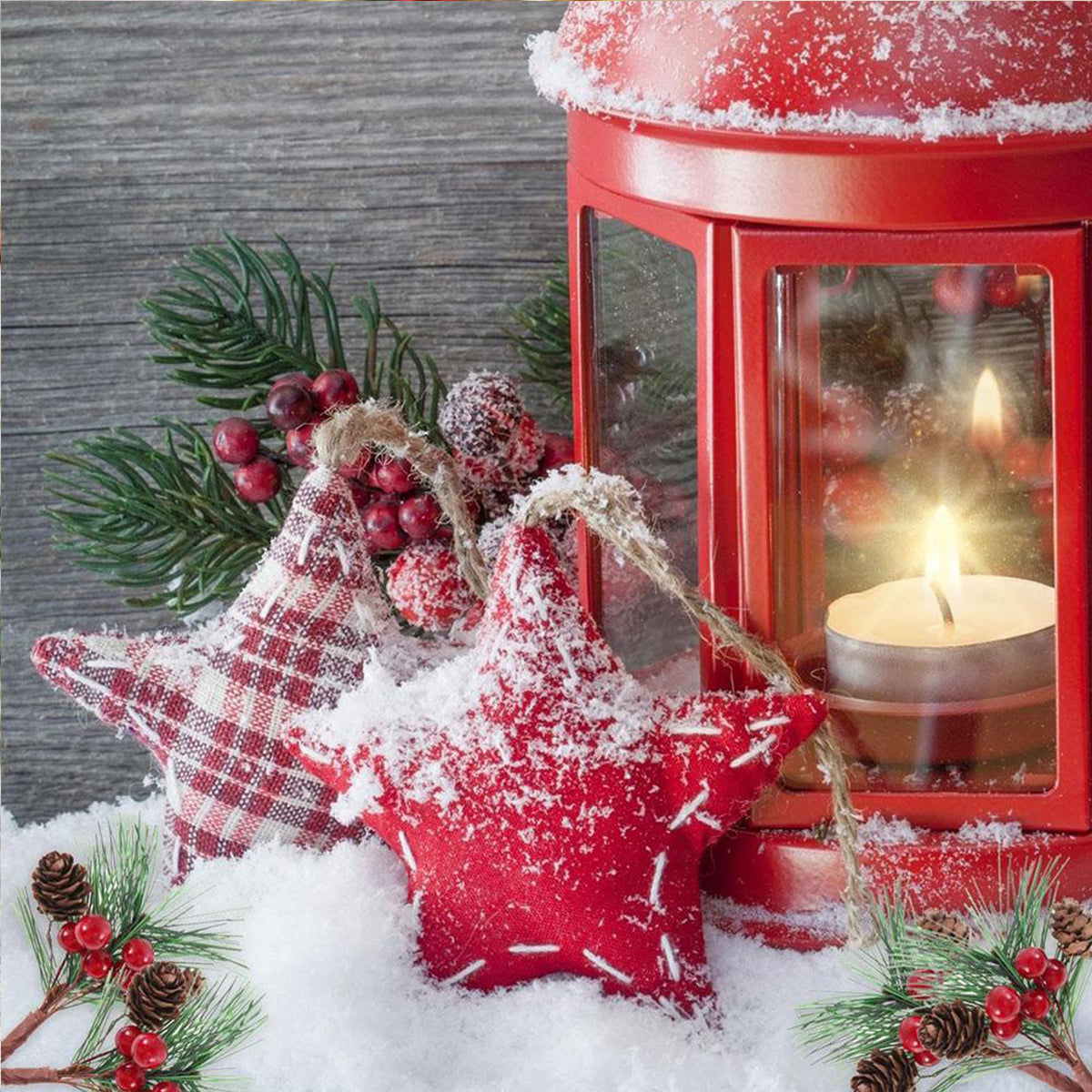 10 Pcs Artificial Christmas Pine Picks (Berries & Pinecones)