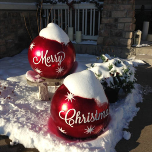 60CM Giant Outdoor PVC Inflatable Christmas Ornament Ball
