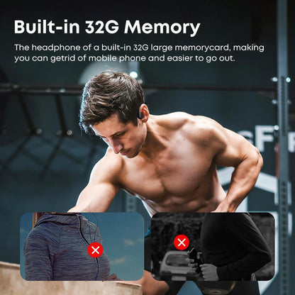 IPX8 Sports Wireless Earbuds Stereo Bone Conduction Headphone