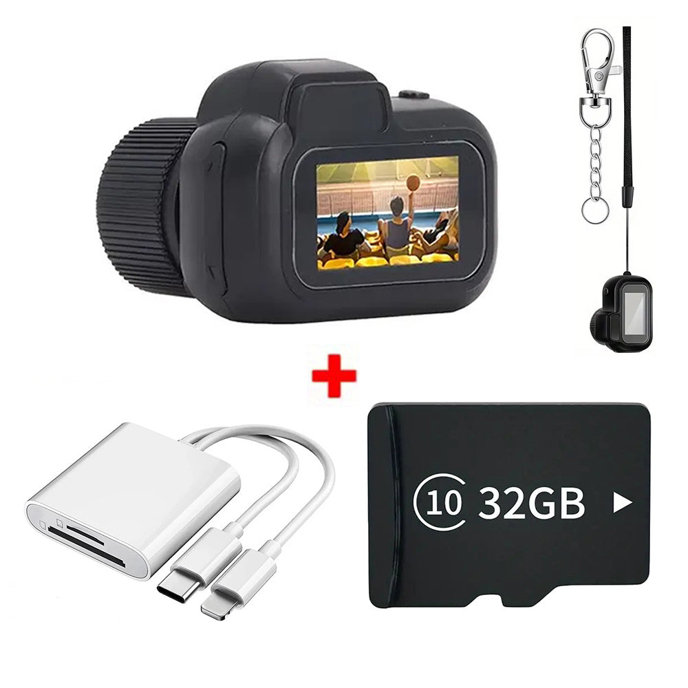 Key Chain Mini Camera With 32GB SD Card & Card Reader ,1080P