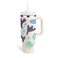 40 Oz Tumbler With Handle Straw Insulated