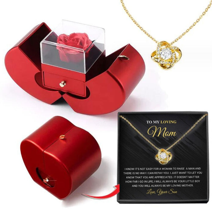 Necklace Eternal Rose With Jewelry Box