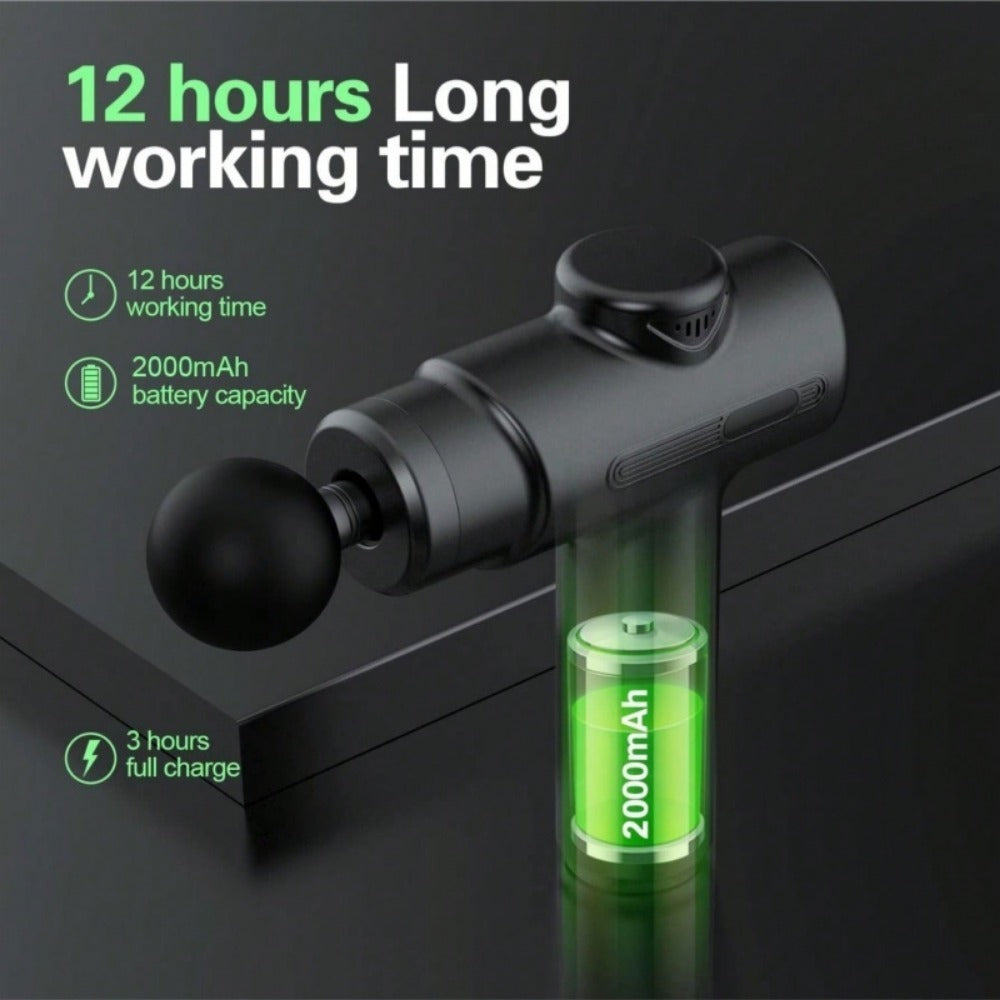 Handheld Body Muscle Massager Gun With 8 Massage Heads