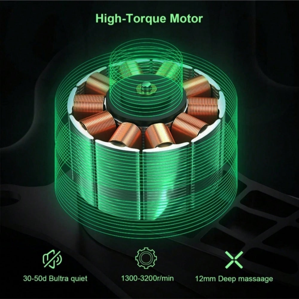 Handheld Body Muscle Massager Gun With 8 Massage Heads