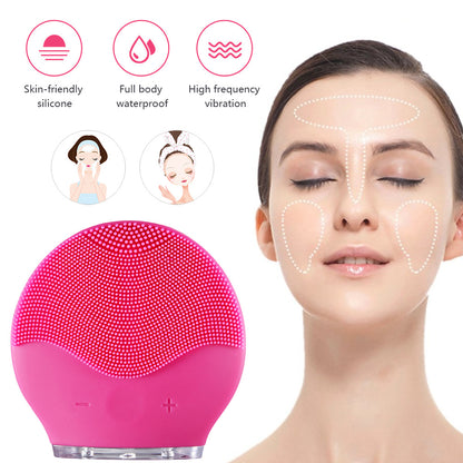 Electric waterproof silicone cleansing instrument