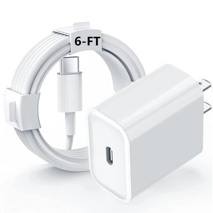 6FT Fast Charging Cord with Wall Chargers