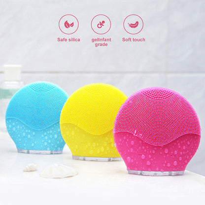 Electric waterproof silicone cleansing instrument