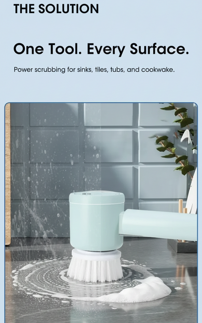 GIOIO Cordless 5-in-1 Electric Spin Scrubber
