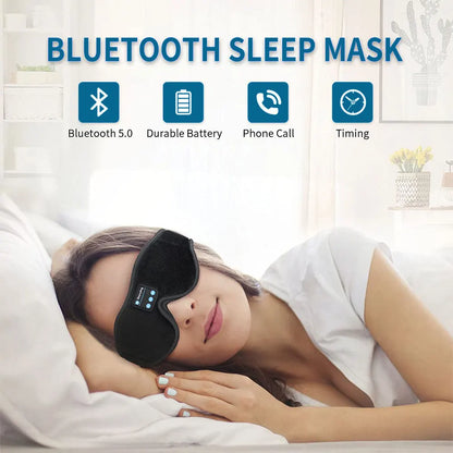 Deep Sleep Comfort System – Bluetooth 5.0 Eye Mask, Soft Memory Foam & 100% Blackout