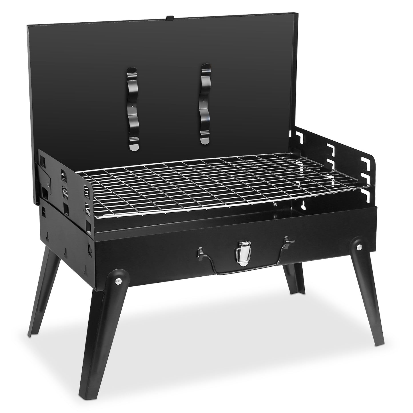 16.7x10x17.7 in Foldable Portable Charcoal Grill